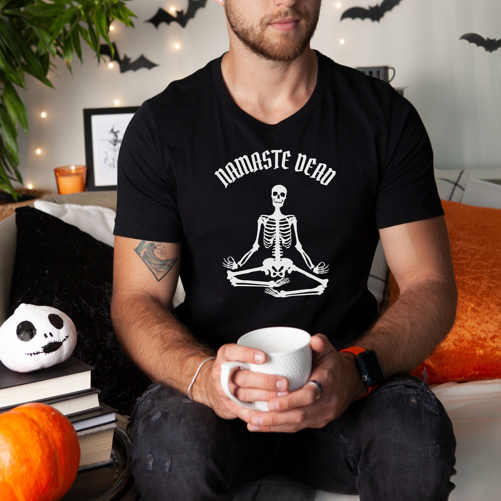 Namaste Dead Shirt | Skeleton W Meditating for | Told Ellie As By Skeleton Shirts Shirt –
