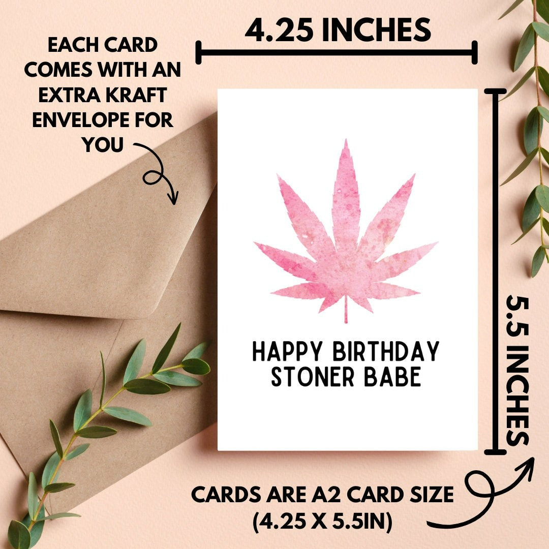 Happy Birthday Stoner Babe Card