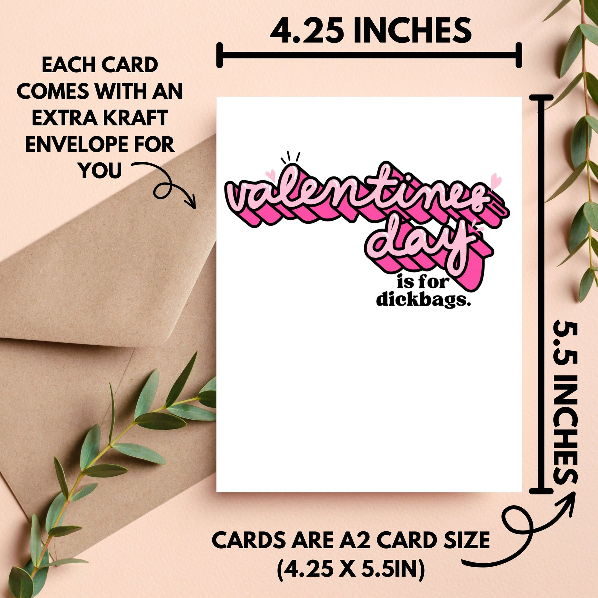 Valentines Day Is For Dickbags Card