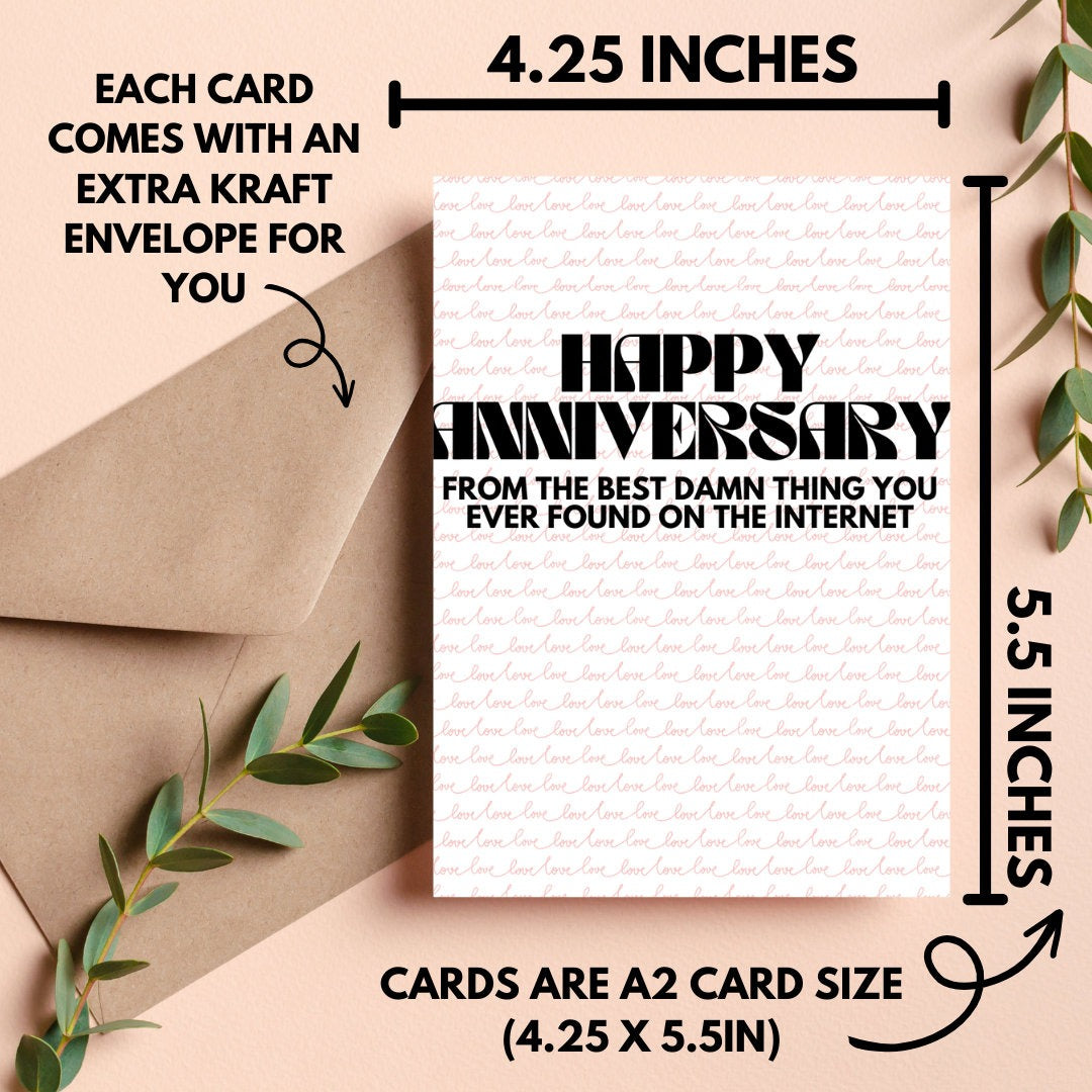 Happy Anniversary From The best Damn Thing You Ever Found Card