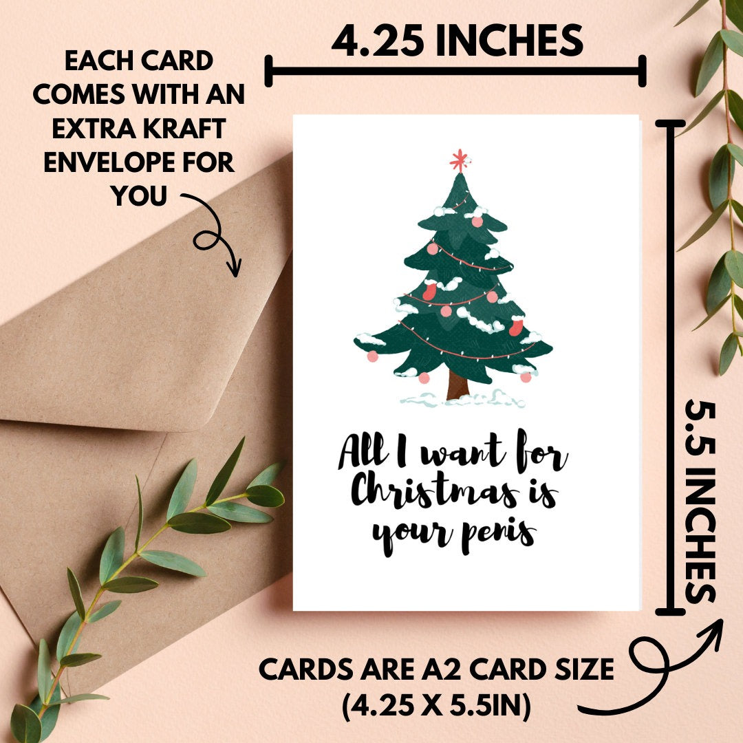 All I Want For Christmas Is Your Penis Card