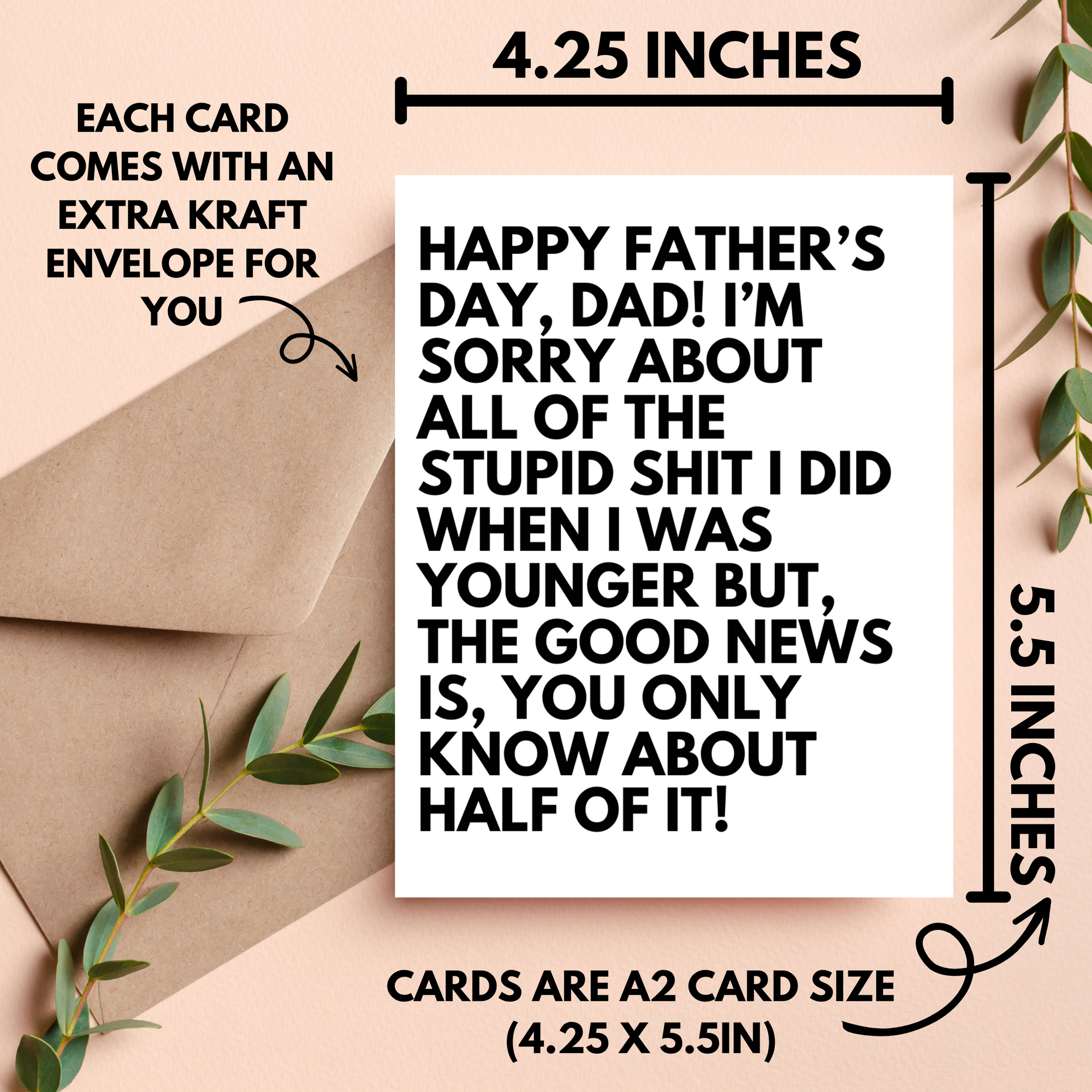 Snarky Fathers Day Card from Child
