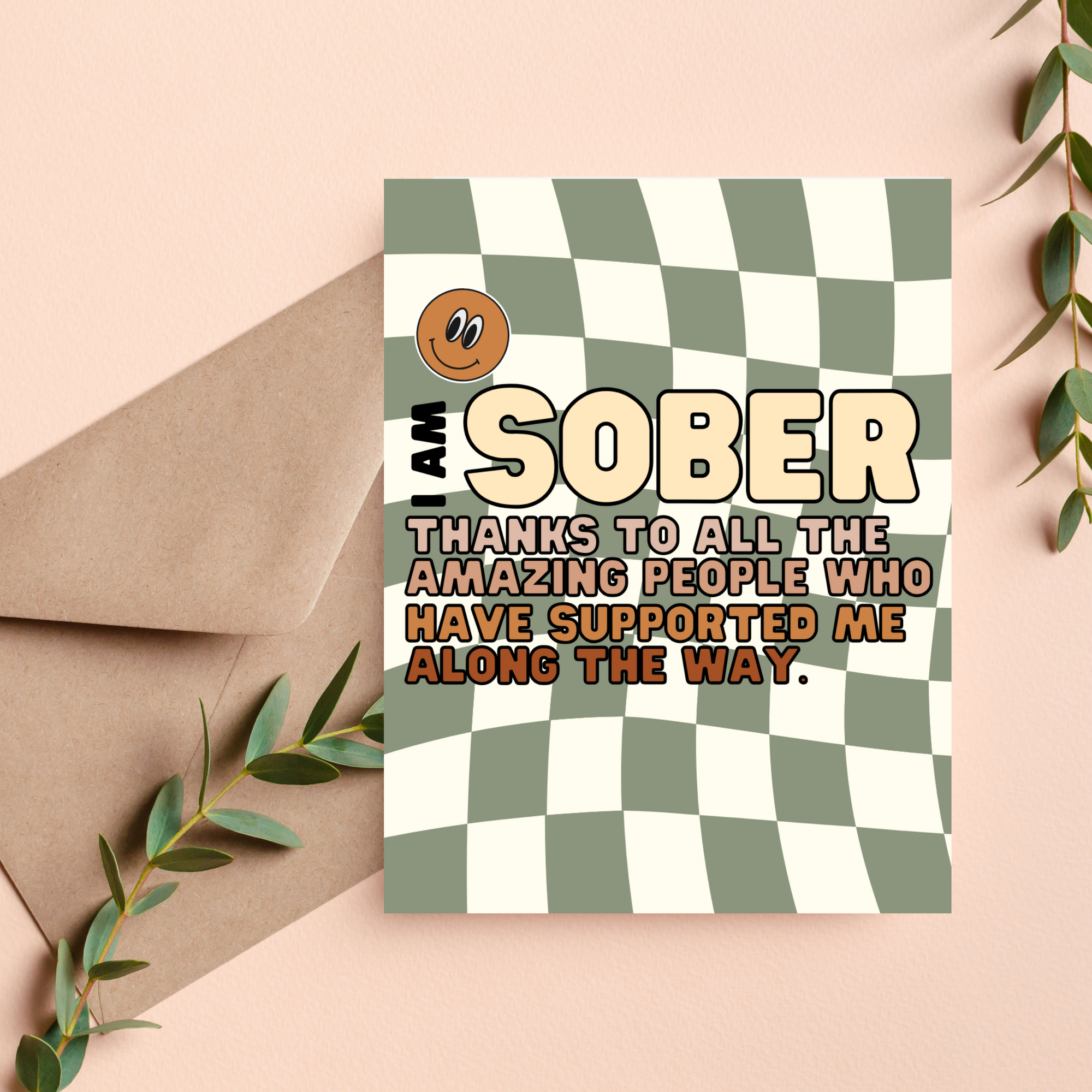 Sober Support Thank You Card